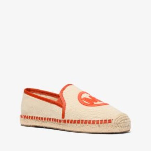 MK Hastings Two-Tone Cotton Blend Canvas Espadrille Size 5.5 Red - Picture 1 of 3